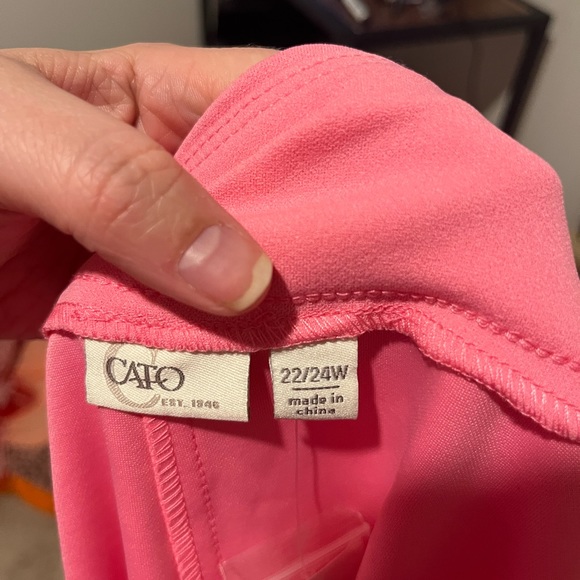 Plus Size Pink Shorts - 22/24 - Cato - Barbie Core - Bubblegum Pink - Gold - Picture 8 of 8